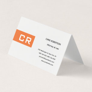 Initialer Monogrammad Anpassningsbar Modern Minima Visitkort