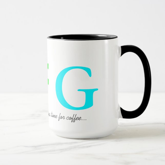 initialer namn brev mugg (Höger)
