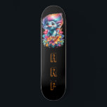 *~* Initialer Neon Hair Rainbow AP89 Troll Mini Skateboard Bräda 18,5 Cm<br><div class="desc">(Sökkod AP89 för Troll-objekt och AP88 för medeltida temaobjekt ) Överför enkelt till andra Zazzle-produkter. BLACK-bakgrundsskateboard. Den ljusa och åh så lycklig NEON Rainbow färg kommer bara in i TROLL bilder och BREV. Anpassa/anpassa INITIALER / MONOGRAM och spela upp med teckensnittet och färg är vad du väljer. Klokt och mycket...</div>