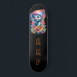 *~* Initialer Neon Hair Rainbow AP89 Troll Mini Skateboard Bräda 18,5 Cm<br><div class="desc">(Sökkod AP89 för Troll-objekt och AP88 för medeltida temaobjekt ) Överför enkelt till andra Zazzle-produkter. BLACK-bakgrundsskateboard. Den ljusa och åh så lycklig NEON Rainbow färg kommer bara in i TROLL bilder och BREV. Anpassa/anpassa INITIALER / MONOGRAM och spela upp med teckensnittet och färg är vad du väljer. Klokt och mycket...</div>