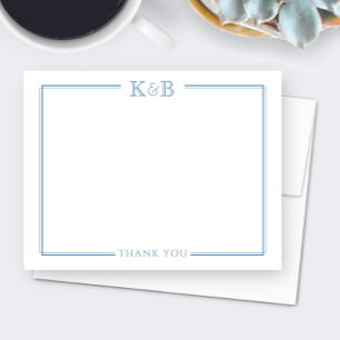 Initialer Newlyweds Blue Tack Anteckningskort
