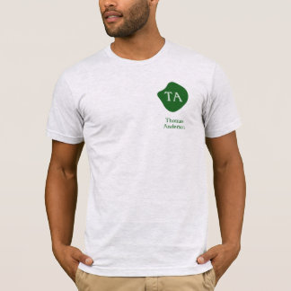 Initialer och namn i grönt på grön bubbla t shirt