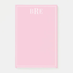 Initialer Rosa Post-it Block