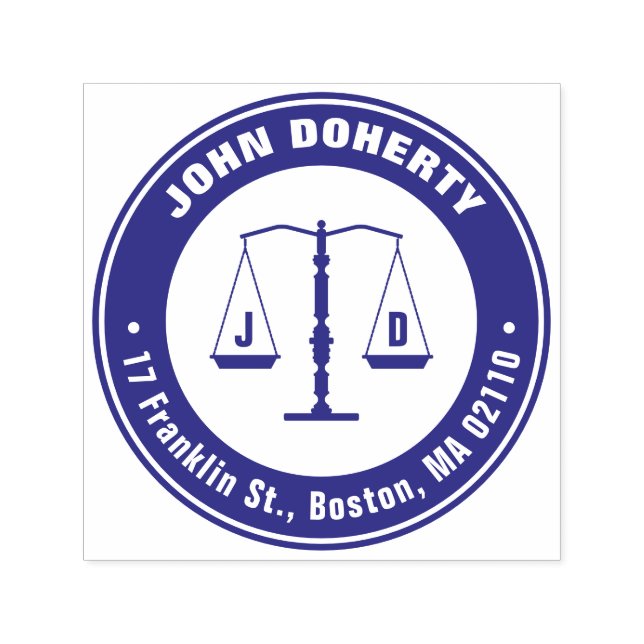 Initialer Skalor | Rund returadress Självfärgande Stämpel (Design)