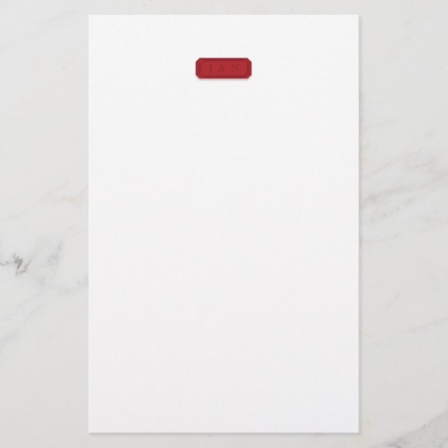 Initialförsedd ädelstensbrevpapper brevpapper (Framsida)