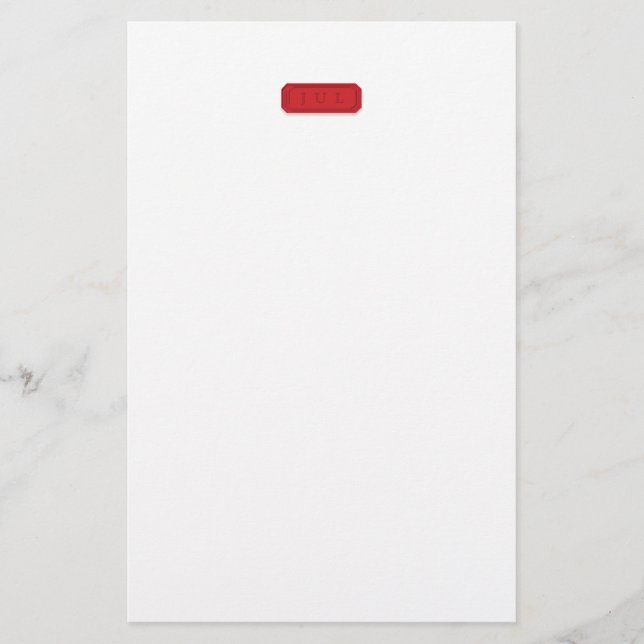 Initialförsedd ädelstensbrevpapper brevpapper (Framsida)
