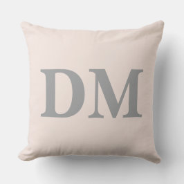 Initials modern elegant big letters Pink Kudde