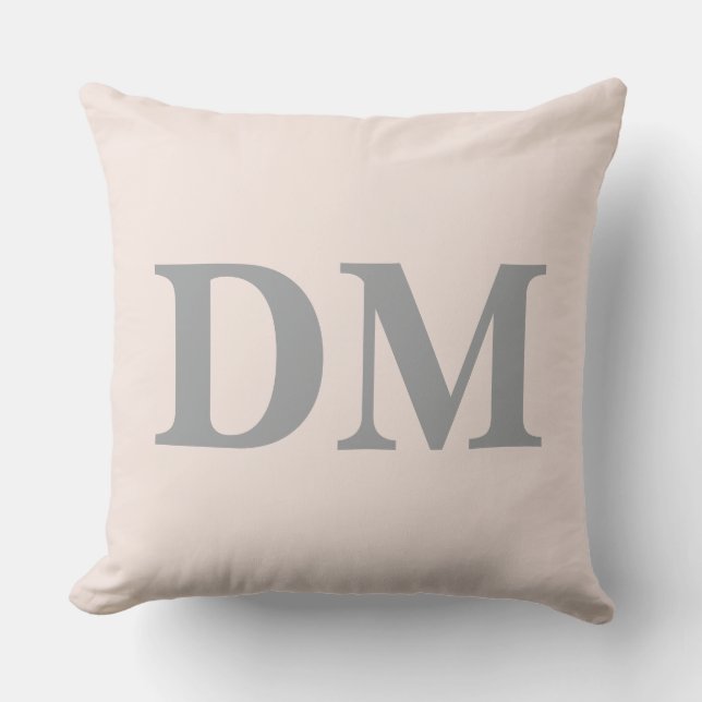 Initials modern elegant big letters Pink Kudde (Framsida)