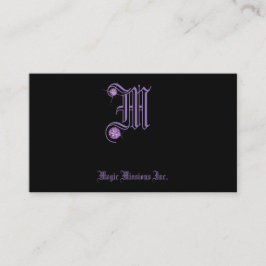 Initialt Affärskort M Lila Rhinestone Jewelers Visitkort