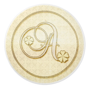 Initialt brev A för vintageMonogram Knopp