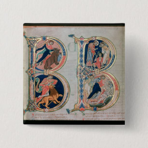 Initialt brev "B" Beatus välsignade vir - är Knapp