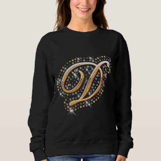 Initialt brev D för guld- Monogram Tee Shirt