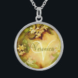 Initialt halsband för orange blommar<br><div class="desc">Initial halsbandredo för ursnygg orange blommar för att personifiera.</div>