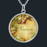 Initialt halsband för orange blommar<br><div class="desc">Initial halsbandredo för ursnygg orange blommar för att personifiera.</div>