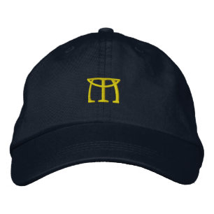 INITIALT "M"-designertak Broderad Keps