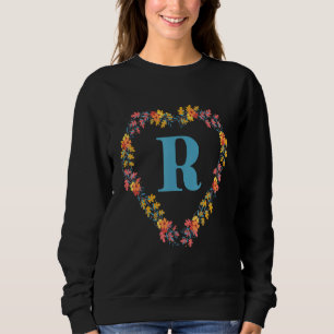 Initialt monogram för Blommigt av akut lymfabet fö T Shirt