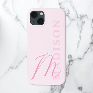 Initialt monogram för minimal modern Rosa
