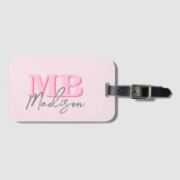 Initialt monogram för minimal modern Rosa