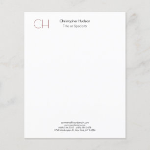 Initialt monogram Modern Minimalist Plain Simple