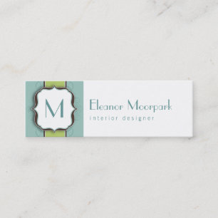 Initialt Retro magert kort för Monogram