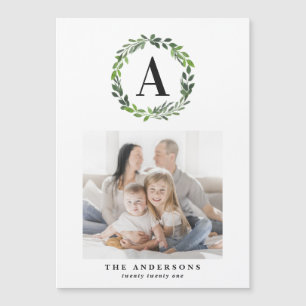 Initialt vattenfärgkranfoto/monogramhelgdag