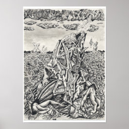 Initiativ från Brian Benson, bläck teckning Poster