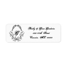 Initierade emblem returadressetiketter returadress etikett