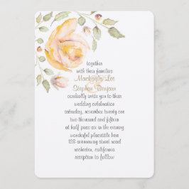 Initiering av Romantisk Blommigt Watercolor Bröllo Inbjudningar