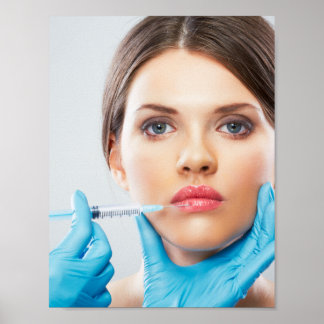 Injektion med Botox och påfyllnad med estetiskt do Poster