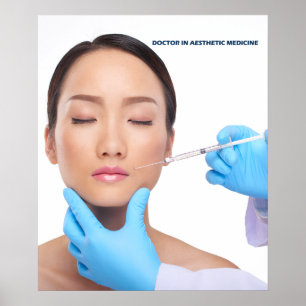 Injektion med Botox och påfyllnad med estetiskt do Poster