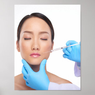 Injektion med Botox och påfyllnad med estetiskt do Poster