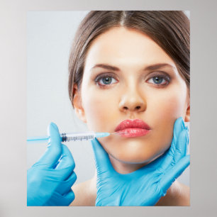 Injektion med Botox och påfyllnad med estetiskt do Poster