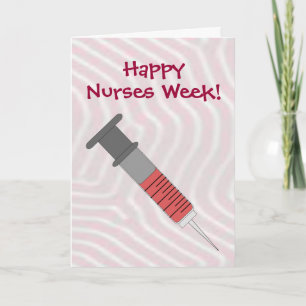 Injektion med Lycklig Nurses Vecka Tack för att du Kort