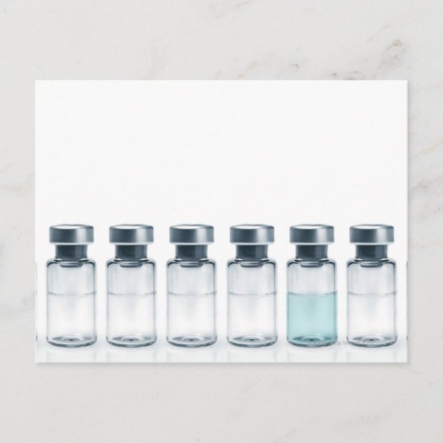 Injektionsflaskor innehållande läkemedel för injek vykort (Framsida)