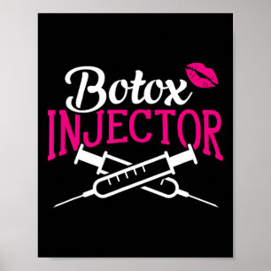 Injektor Botox för kosmetisk Nurse Läppar-kirurgi Poster