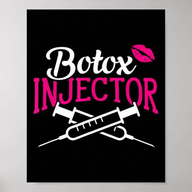 Injektor Botox för kosmetisk Nurse Läppar-kirurgi Poster (Framsidan)