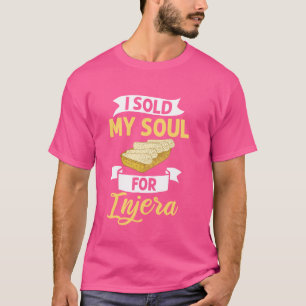 Injera Bread Ethiopian Food Flatbröd Recipe T Shirt