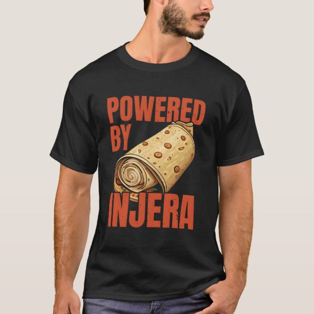 Injera Bread Ethiopian Food Pancake Injera Recipe T Shirt (Framsida)