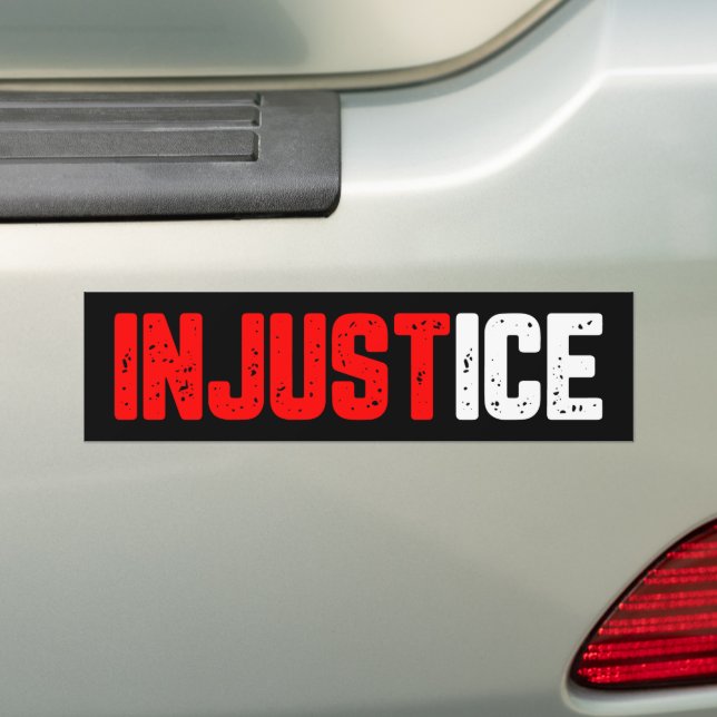 Injustice ICE Out Protest anti-ICE Bildekal (På Bil)