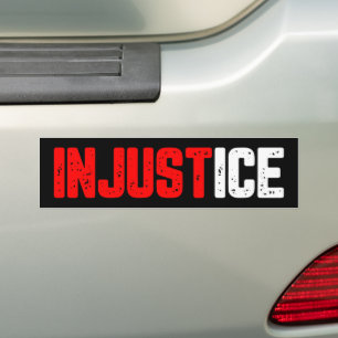 Injustice ICE Ut Protest mot ICE Bildekal