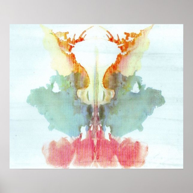 INK BLOT Psychology Inkblot test Ninth blot Rorsch Poster (Framsidan)