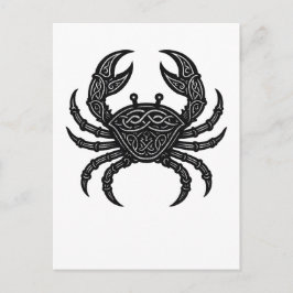 Ink‑Carved Crab — Mythic Sea Creature T‑Shirt Vykort
