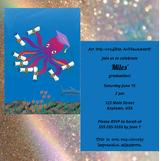 Ink-credible Achievement Grad Party Inbjudningar