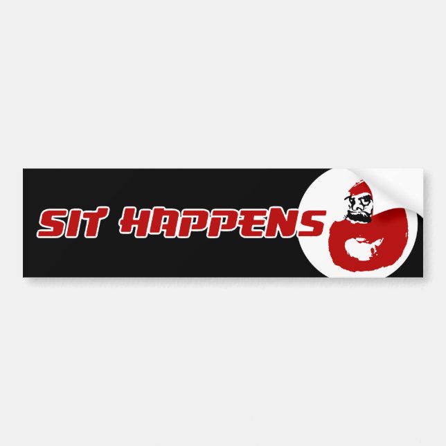Ink Daruma: Sit Happens bäst Bildekal (Framsidan)