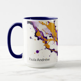 Ink & Gold Dance Fluid Motion Aesthetic Mugg