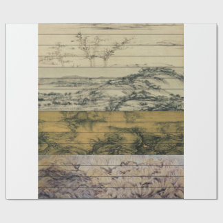 Ink Mountains asiatisk konst mosaik presentpapper