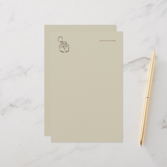 Ink pot-Forgotten Archive- Minimalist  Brevpapper (Fram/Back In Situ)