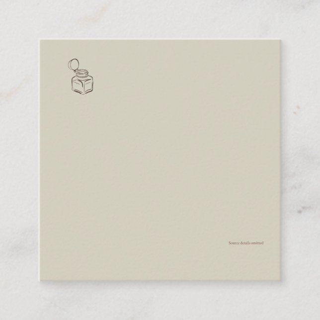 Ink Pot-Forgotten Archive- Minimalist  Tilläggskort (Framsida)