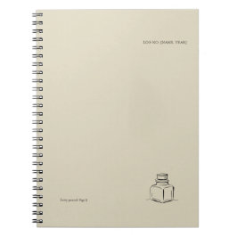 Ink Pot- Minimalist Book Lover Photo Notebook Anteckningsbok