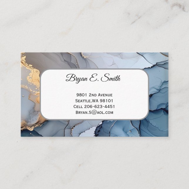 Ink Swirl Business Card Visitkort (Framsida)